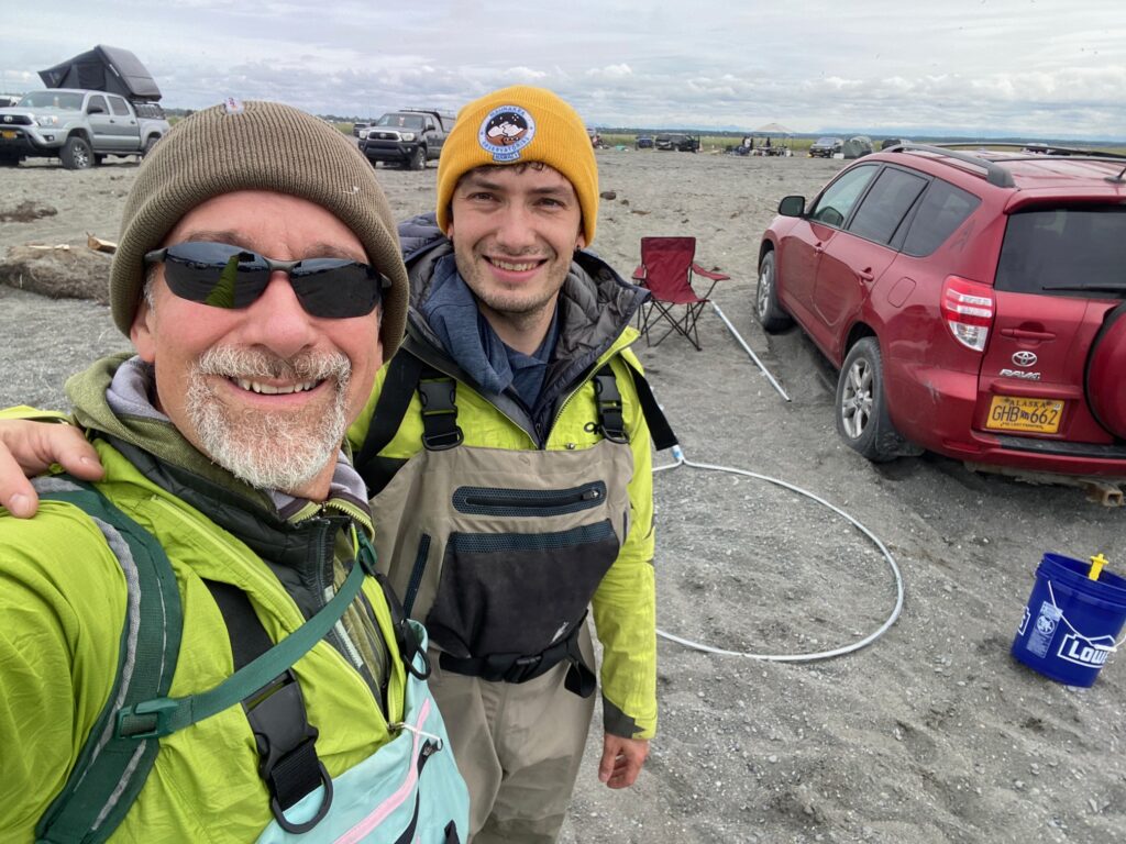 Father and son fishing