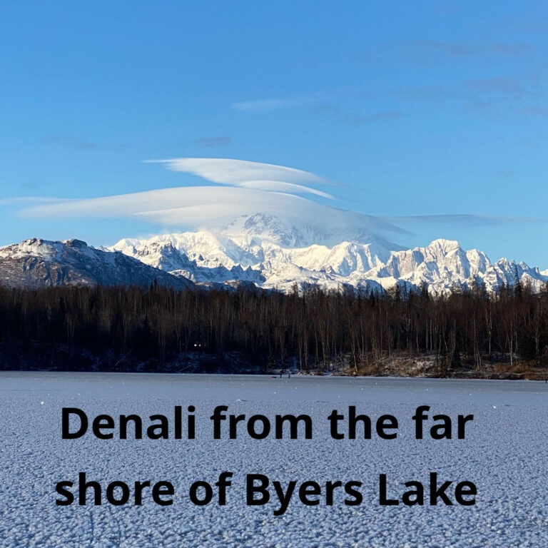 Denali from the far shore of Byers Lake